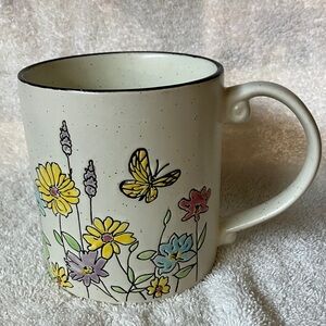 Floral Butterfly Eli + Ana Ceramic Mug 14 oz